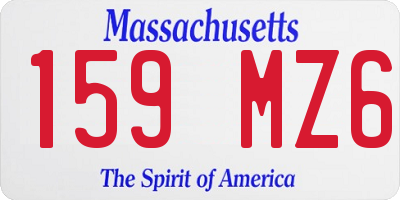 MA license plate 159MZ6