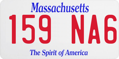 MA license plate 159NA6