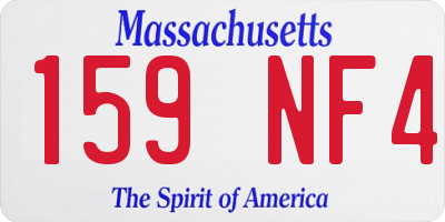 MA license plate 159NF4