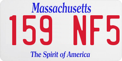 MA license plate 159NF5