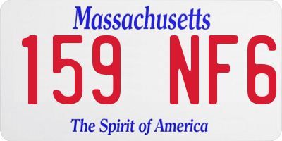 MA license plate 159NF6