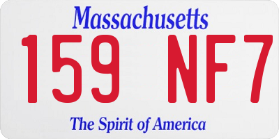 MA license plate 159NF7