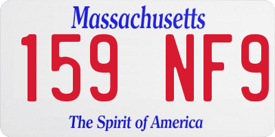 MA license plate 159NF9
