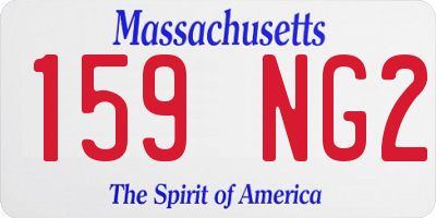 MA license plate 159NG2