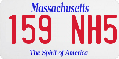 MA license plate 159NH5