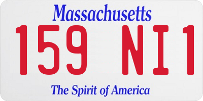 MA license plate 159NI1