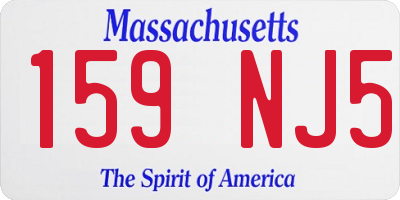 MA license plate 159NJ5