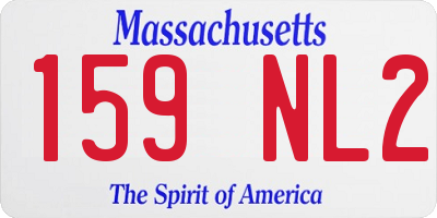 MA license plate 159NL2
