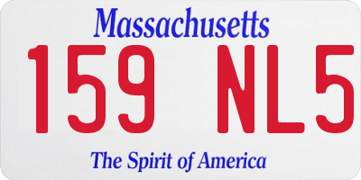 MA license plate 159NL5