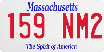 MA license plate 159NM2