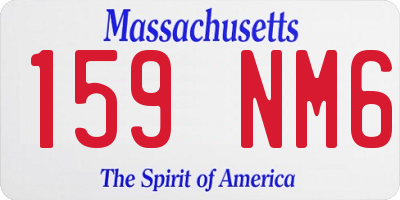 MA license plate 159NM6
