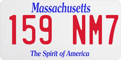 MA license plate 159NM7