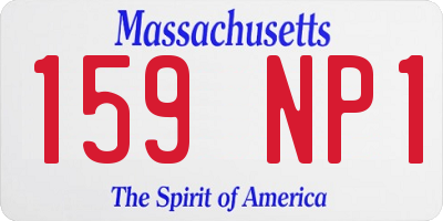 MA license plate 159NP1