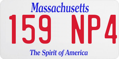 MA license plate 159NP4