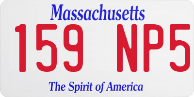 MA license plate 159NP5