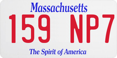 MA license plate 159NP7