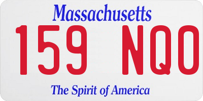 MA license plate 159NQ0