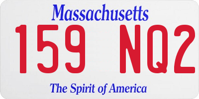 MA license plate 159NQ2