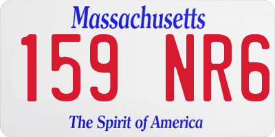 MA license plate 159NR6