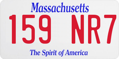 MA license plate 159NR7