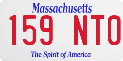 MA license plate 159NT0