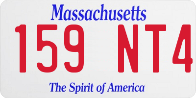 MA license plate 159NT4