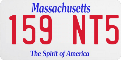 MA license plate 159NT5