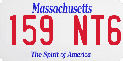 MA license plate 159NT6