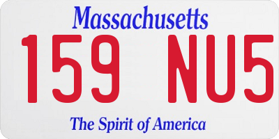 MA license plate 159NU5