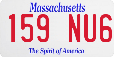 MA license plate 159NU6