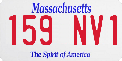 MA license plate 159NV1