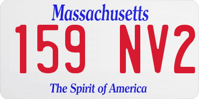 MA license plate 159NV2