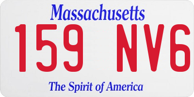 MA license plate 159NV6