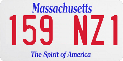 MA license plate 159NZ1