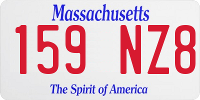 MA license plate 159NZ8