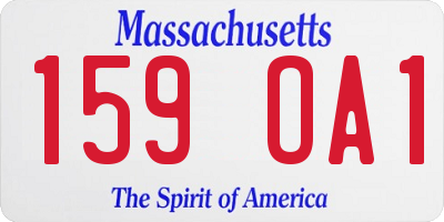 MA license plate 159OA1