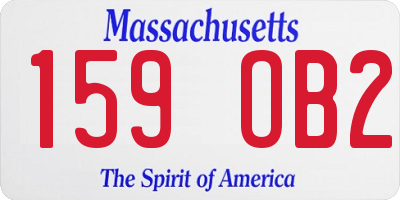 MA license plate 159OB2