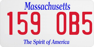 MA license plate 159OB5