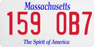 MA license plate 159OB7