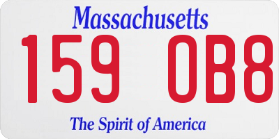 MA license plate 159OB8