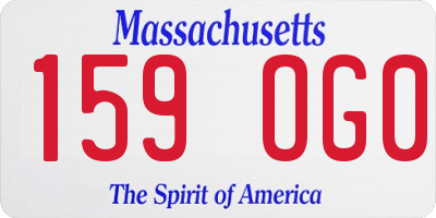MA license plate 159OG0