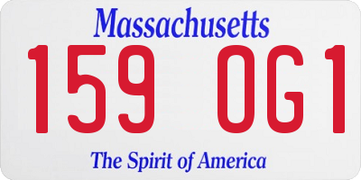 MA license plate 159OG1