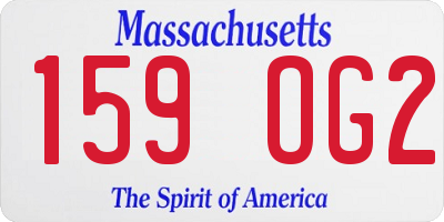 MA license plate 159OG2