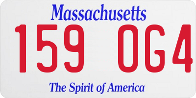 MA license plate 159OG4