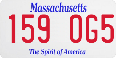 MA license plate 159OG5