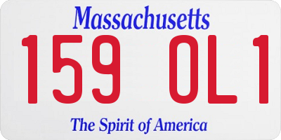 MA license plate 159OL1