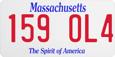 MA license plate 159OL4