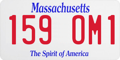 MA license plate 159OM1