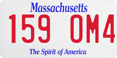 MA license plate 159OM4
