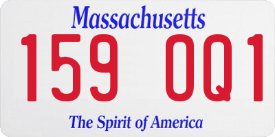 MA license plate 159OQ1